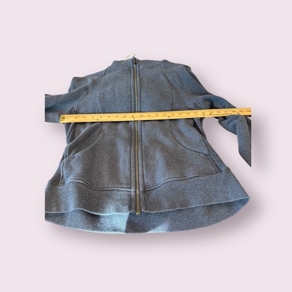 Lululemon Athletica Jacket Blue Full Zip Thumbholes Athleisure Women Sz M - Picture 2 of 5